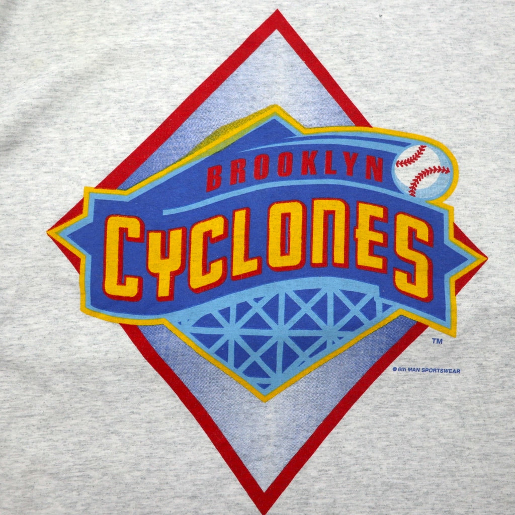 BROOKLYN CYCLONES 90年代 ベースボール プリント Tシャツ 3XL グレー FRUIT OF THE LOOM ビッグサイズ エルサルバドル製
