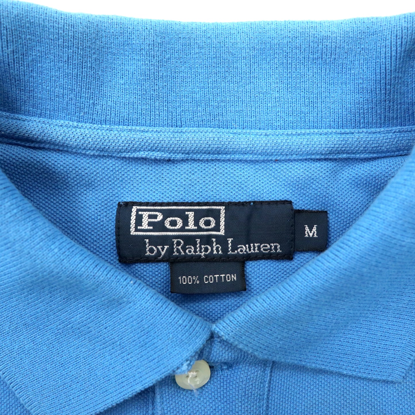 Polo by Ralph Lauren ポロシャツ M ブルー コットン スモールポニー刺繍