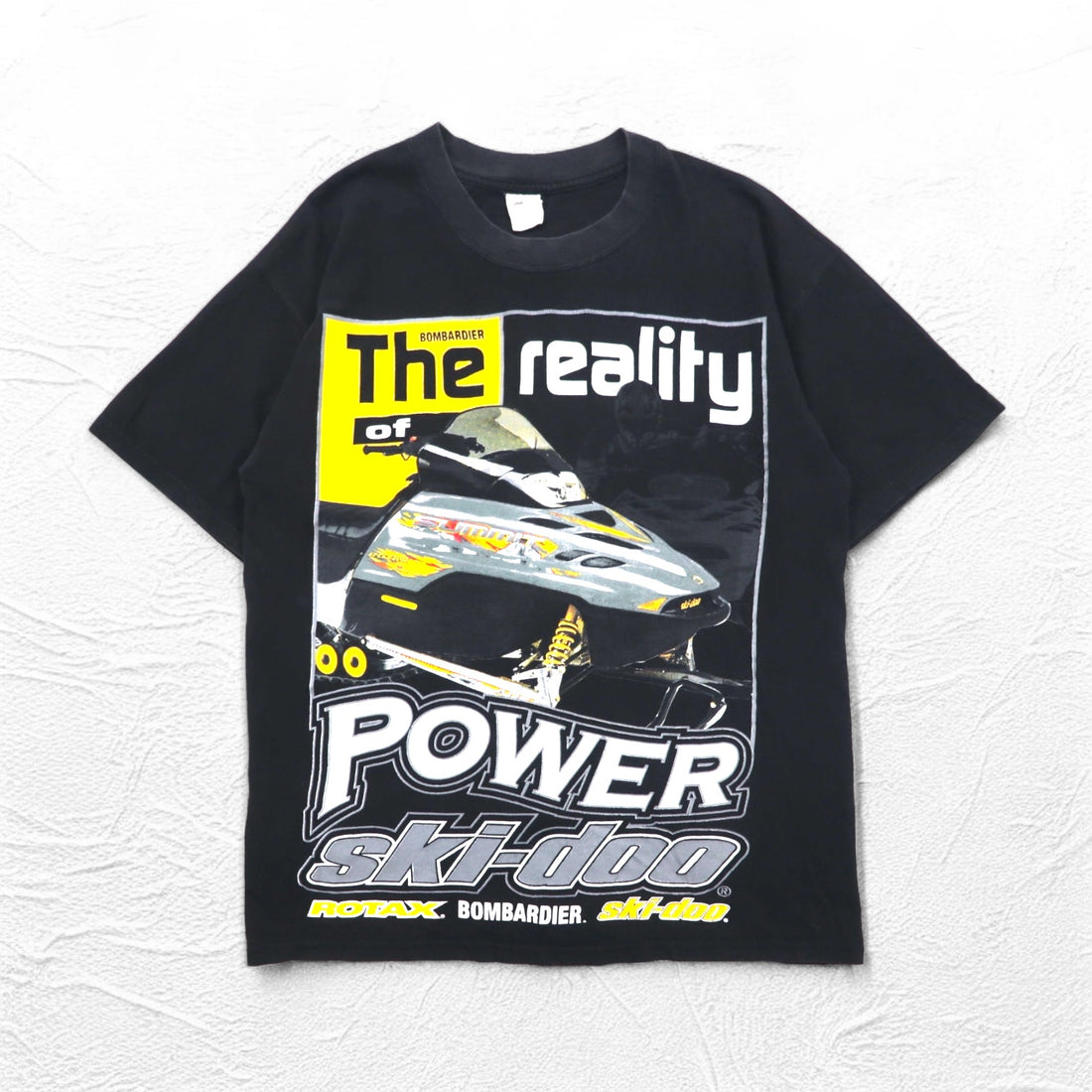90年代 ONIGA SPORTSWEAR スノーモービル プリント Tシャツ L ブラック コットン SKI-DOO