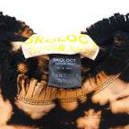 SKOLOCT TSUYOSHI NAKANO Fringe Tie-dye Bleached Sweatshirt M Black Orange
