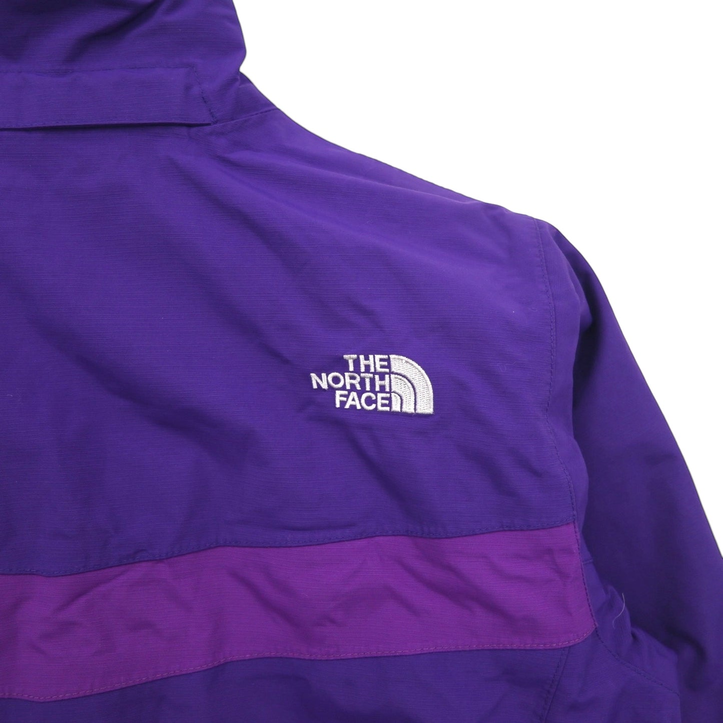 THE NORTH FACE ハイベント HYVENT AUCV ソフトシェル マウンテンジャケット M パープル 防水 フリースライナー ハイネック ドローコード