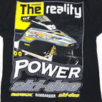90年代 ONIGA SPORTSWEAR スノーモービル プリント Tシャツ L ブラック コットン SKI-DOO