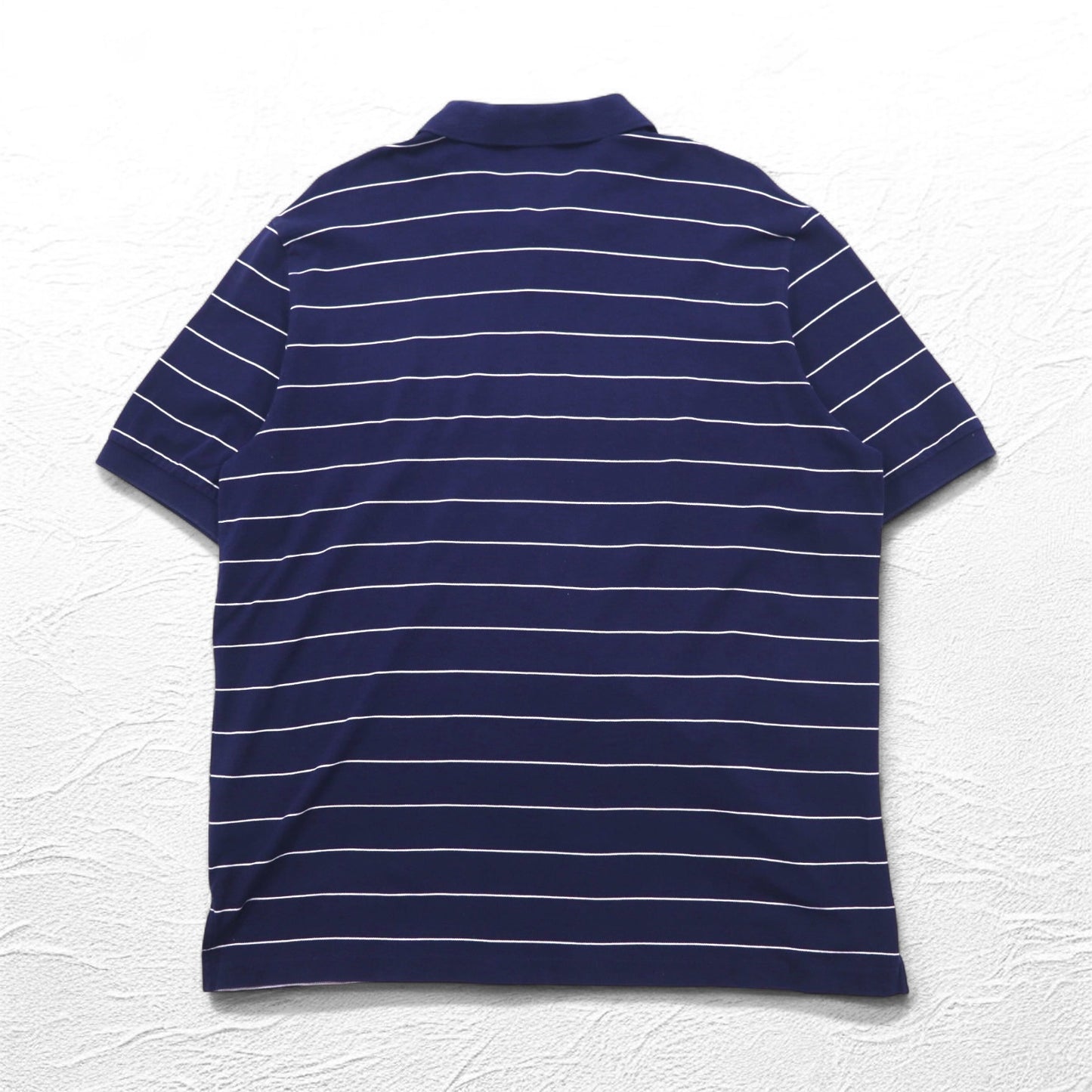 Polo by Ralph Lauren 90年代 ピマコットン ポロシャツ XL ネイビー ボーダー スモールポニー刺繍 ペルー製