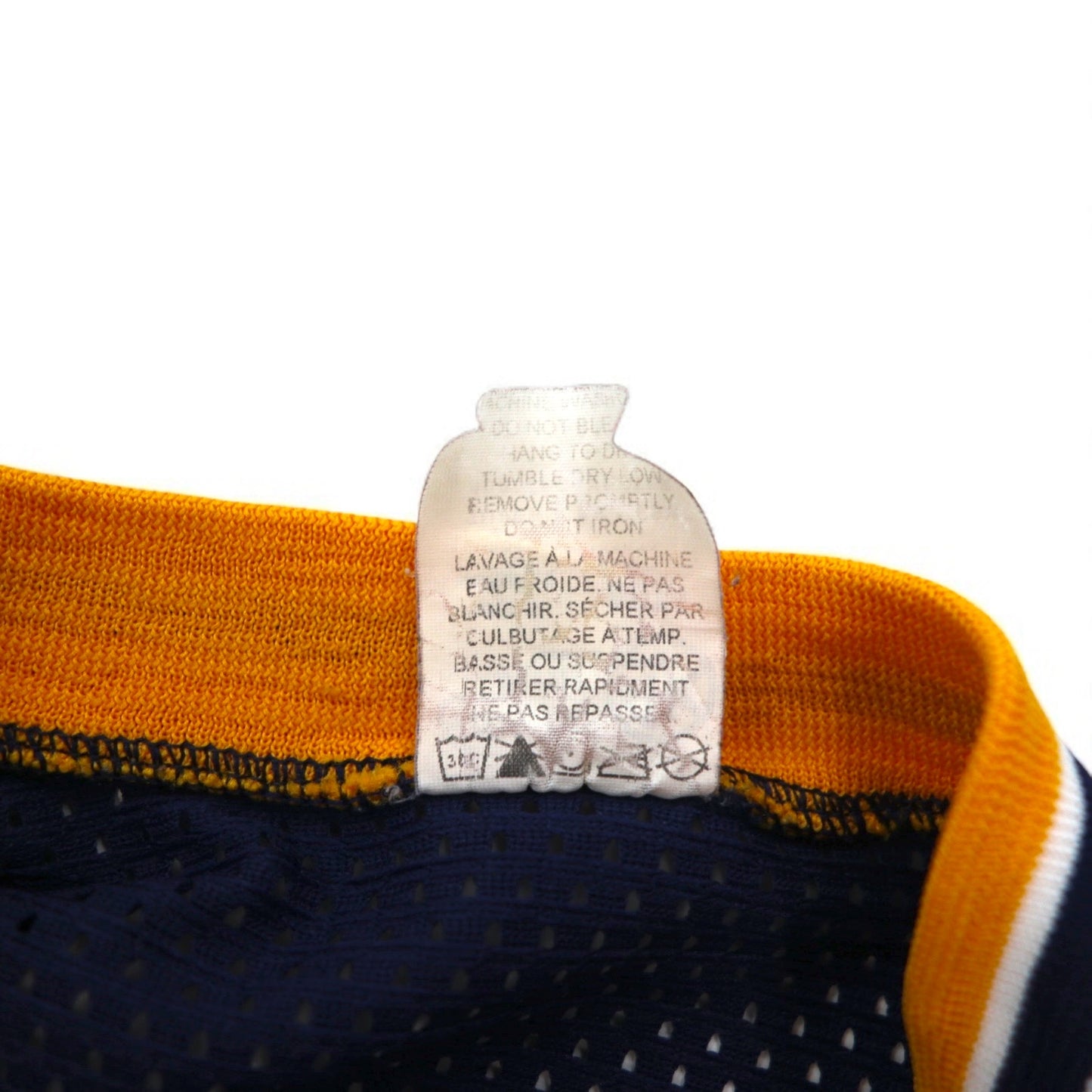 Athletic Knit 90s Mesh Game Shirt, Size M, Navy, NCAA Whitman College Numbering, Henley Neck