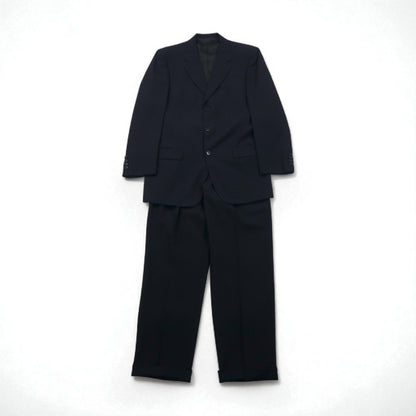 Paul Smith 90s 3B Suit Set, XL, Black Birdseye, LANIFICIO FINTES Italian Fabric, Made in Japan