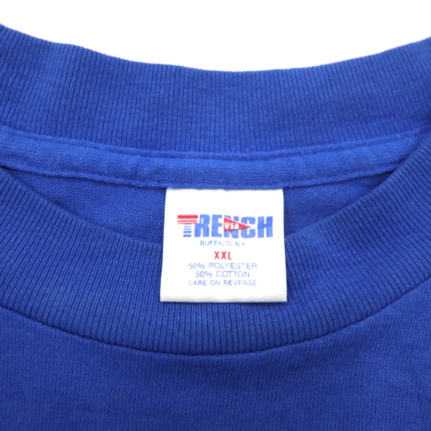 TRENCH 90年代 USA製 NEW YORK GIANTS プリント Tシャツ 2XL ブルー コットン WORLD CHAMPS