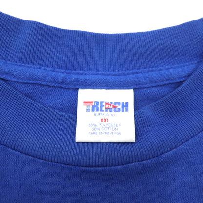 TRENCH 90年代 USA製 NEW YORK GIANTS プリント Tシャツ 2XL ブルー コットン WORLD CHAMPS