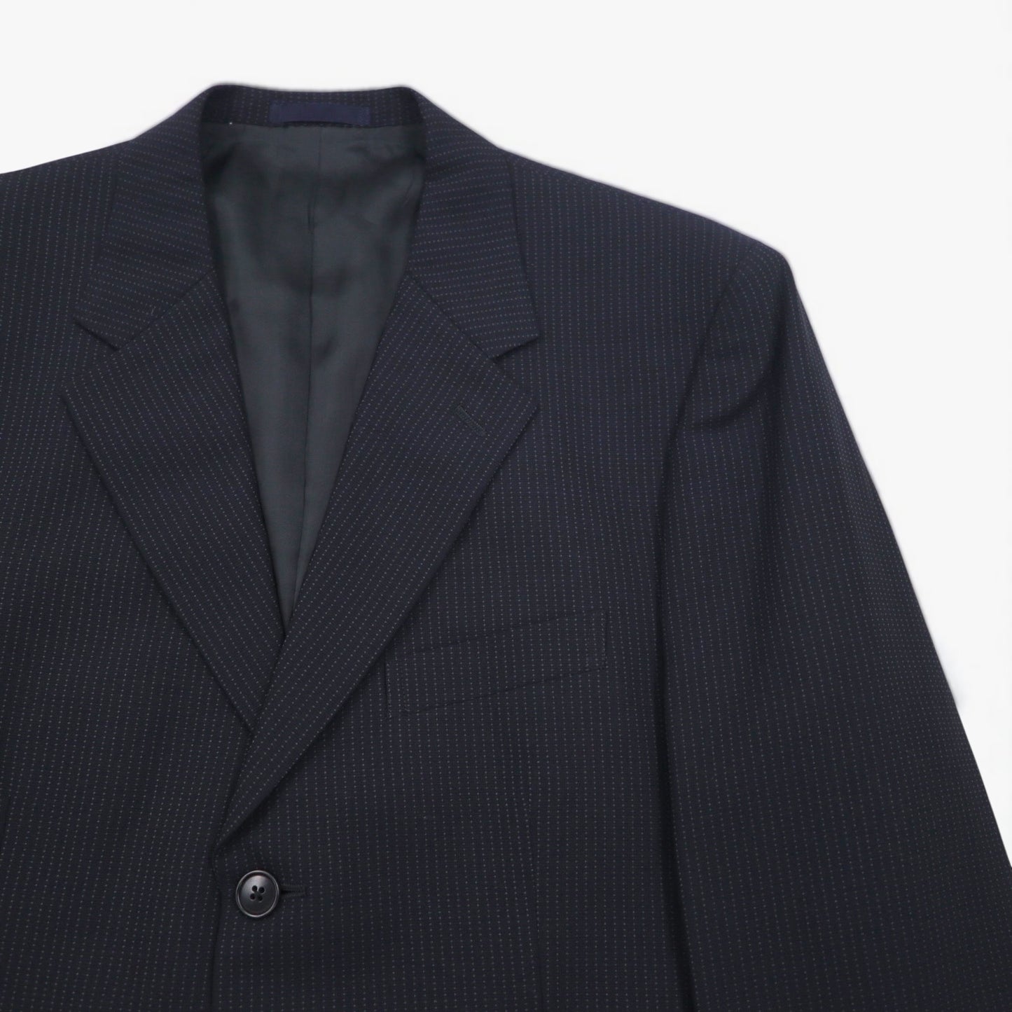 Paul Smith 90s 3B Suit Set, XL, Black Birdseye, LANIFICIO FINTES Italian Fabric, Made in Japan