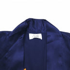 Vintage Souvenir Satin Robe Satin Ska Gown Souvenir Gown FREE Navy Dragon Embroidery