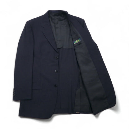 Paul Smith 90s 3B Suit Set, XL, Black Birdseye, LANIFICIO FINTES Italian Fabric, Made in Japan