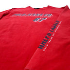POLO JEANS CO. RALPH LAUREN ロゴプリント ロングスリーブ Tシャツ ロンT M レッド コットン 袖ロゴ