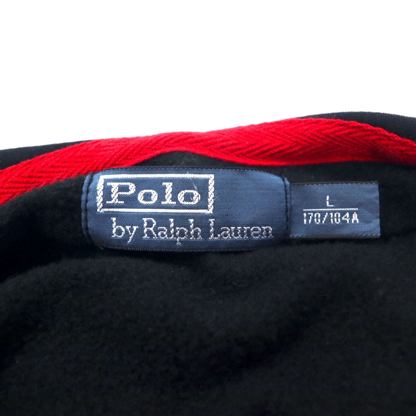 Polo by Ralph Lauren リバースウィーブ フルジップパーカー L ブラック コットン 裏起毛 TALONジップ ビッグポニー