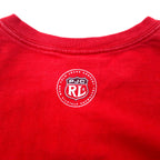POLO JEANS CO. RALPH LAUREN ロゴプリント ロングスリーブ Tシャツ ロンT M レッド コットン 袖ロゴ