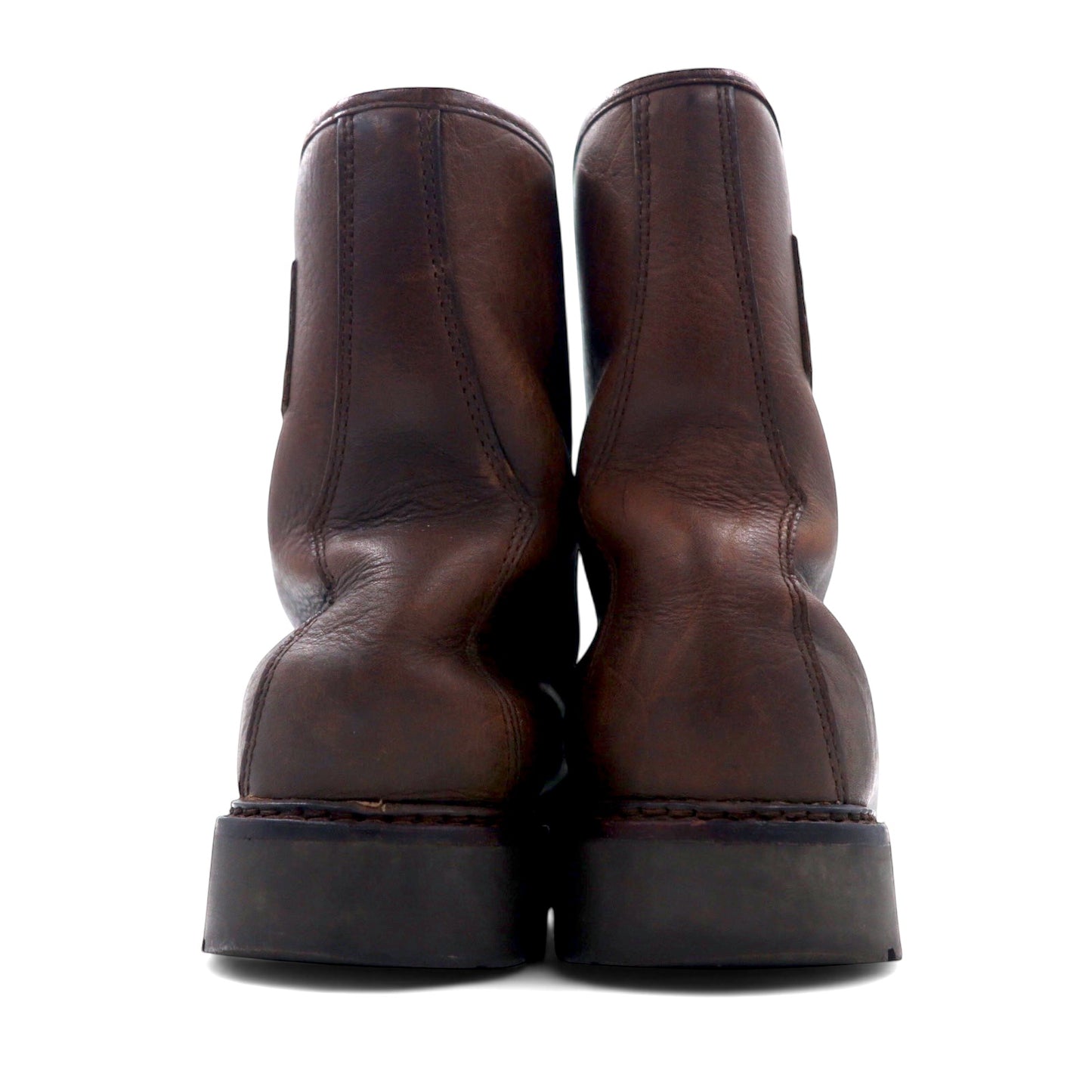 POLO RALPH LAUREN モカシン レースアップブーツ 27cm ブラウン レザー FLAXBY TUMBLED LEATHER BOOT 14357