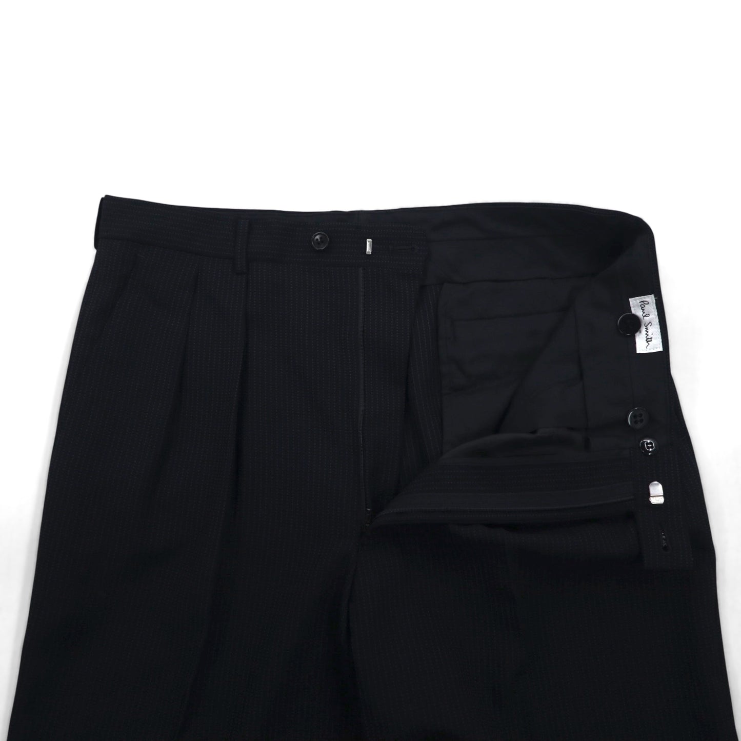 Paul Smith 90s 3B Suit Set, XL, Black Birdseye, LANIFICIO FINTES Italian Fabric, Made in Japan