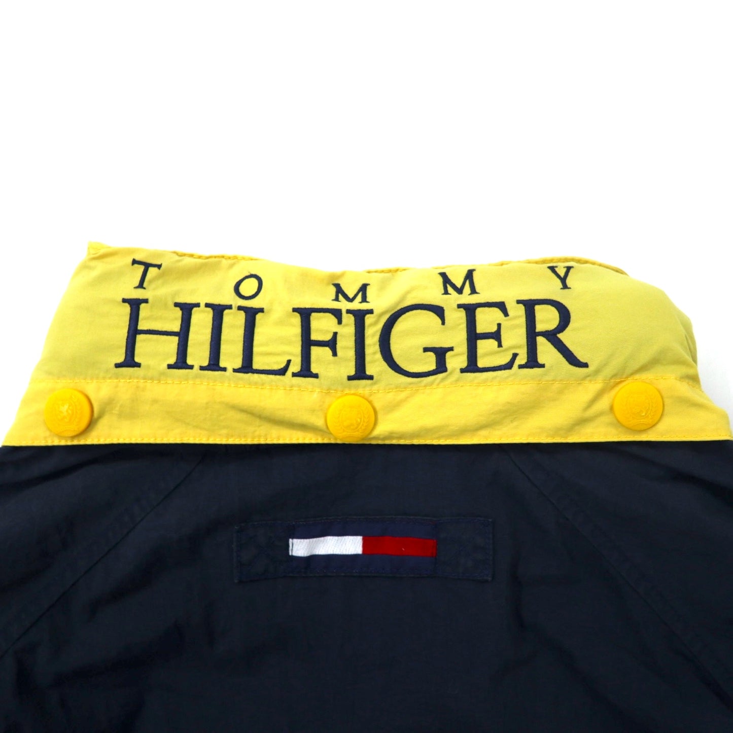TOMMY HILFIGER 90年代 セーリングジャケット XL ネイビー ナイロン フード収納式