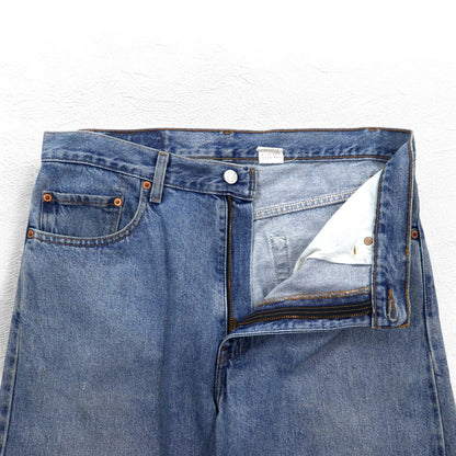 Levi's 00s 505 REGULAR FIT STRAIGHT LEG tapered denim pants L indigo blue zipper fly 505-4891 made in El Salvador