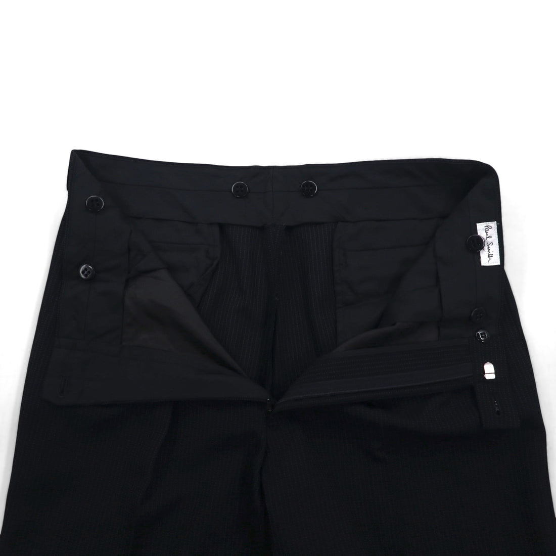 Paul Smith 90s 3B Suit Set, XL, Black Birdseye, LANIFICIO FINTES Italian Fabric, Made in Japan