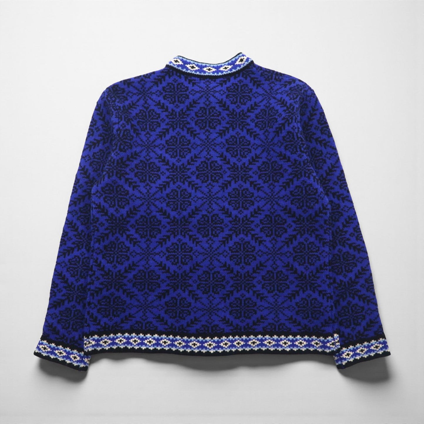 L.L.Bean 90年代 ノルディック柄 チロリアン ニット カーディガン M メタルボタン コンチョ UF39 オーストラリア製