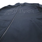 F-BOX by FILA High Neck Stand Collar Track Jacket Jersey M Navy Logo Print