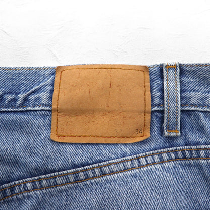 Levi's 00s 505 REGULAR FIT STRAIGHT LEG tapered denim pants L indigo blue zipper fly 505-4891 made in El Salvador