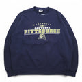 Lee SPORT 90s College Sweatshirt L Navy Print Football PANTHERS PITTSBURGH