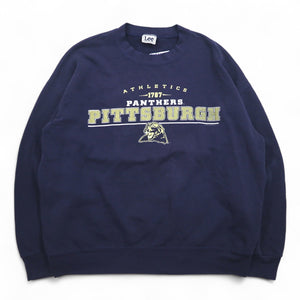 Lee SPORT 90年代 カレッジ スウェット L ネイビー プリント フットボール PANTHERS PITTSBURGH