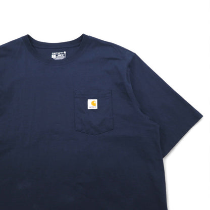 Carhartt Loose Fit Pocket T-Shirt, XL, Navy, Cotton