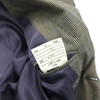 Polo Ralph Lauren 1990s Made in Japan Peak Lapel Double Breasted Tailored Jacket, Size M, Gray Wool Glen Plaid