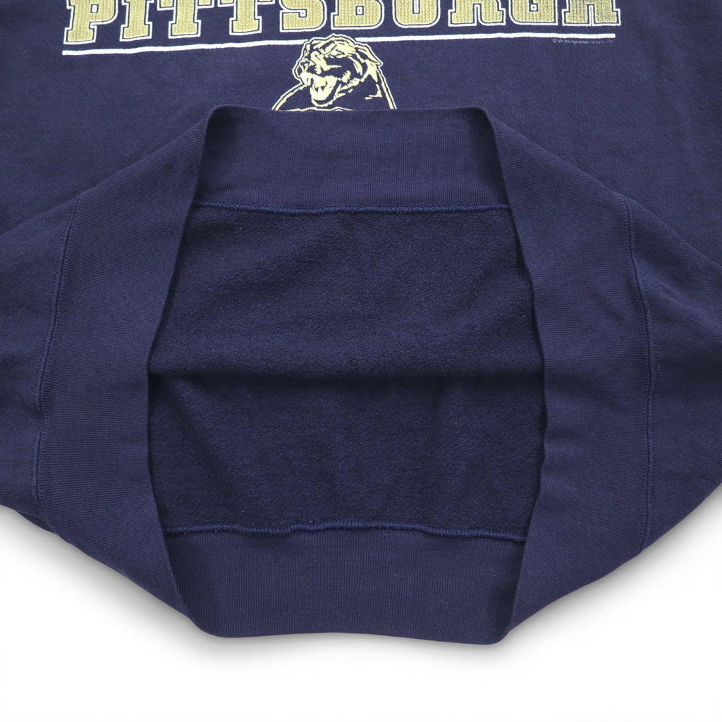 Lee SPORT 90s College Sweatshirt L Navy Print Football PANTHERS PITTSBURGH