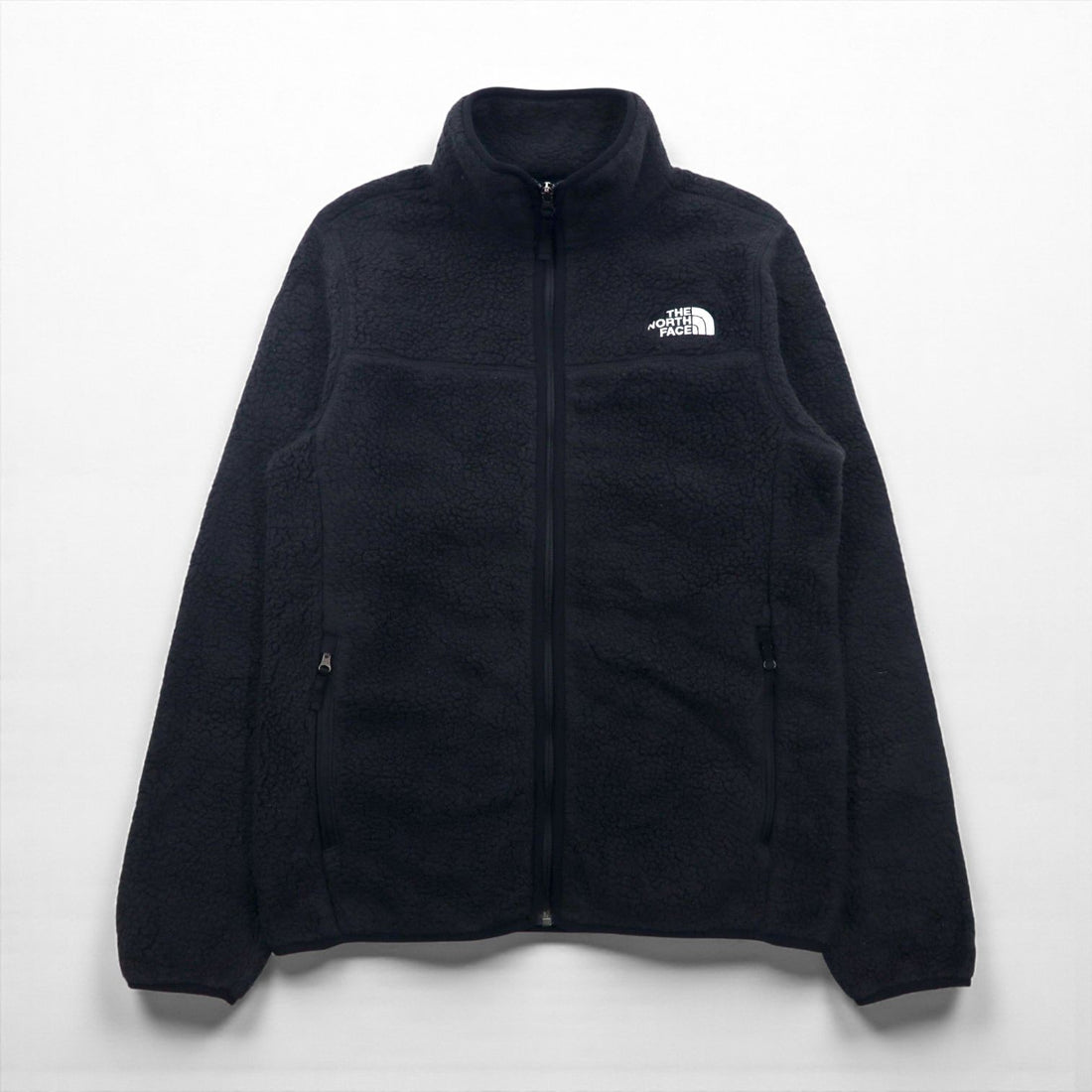 THE NORTH FACE Full-Zip Boa Fleece Jacket, Size S, Black, Stand Collar, NF0A4P8T