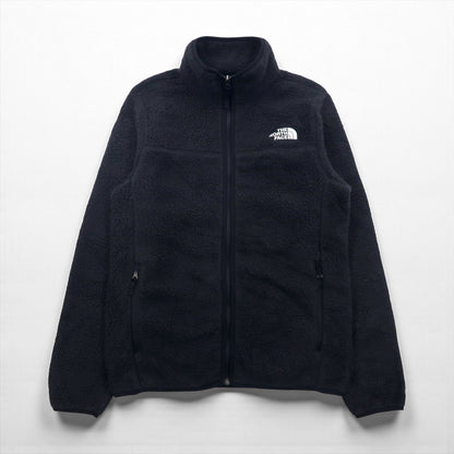 THE NORTH FACE フルジップ ボア フリースジャケット S ブラック スタンドカラー NF0A4P8T