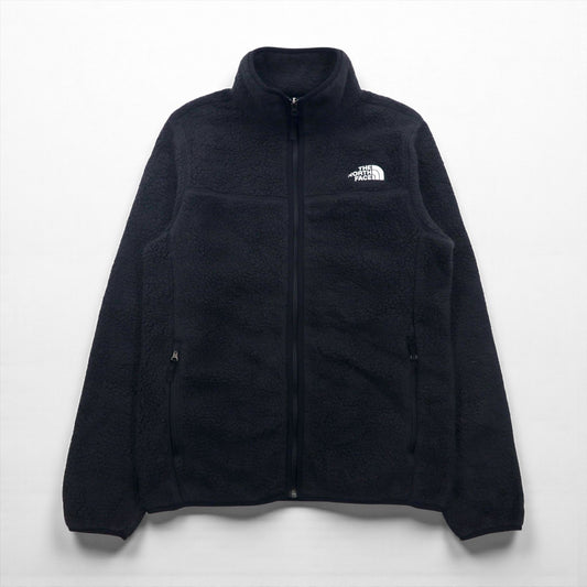 THE NORTH FACE フルジップ ボア フリースジャケット S ブラック スタンドカラー NF0A4P8T