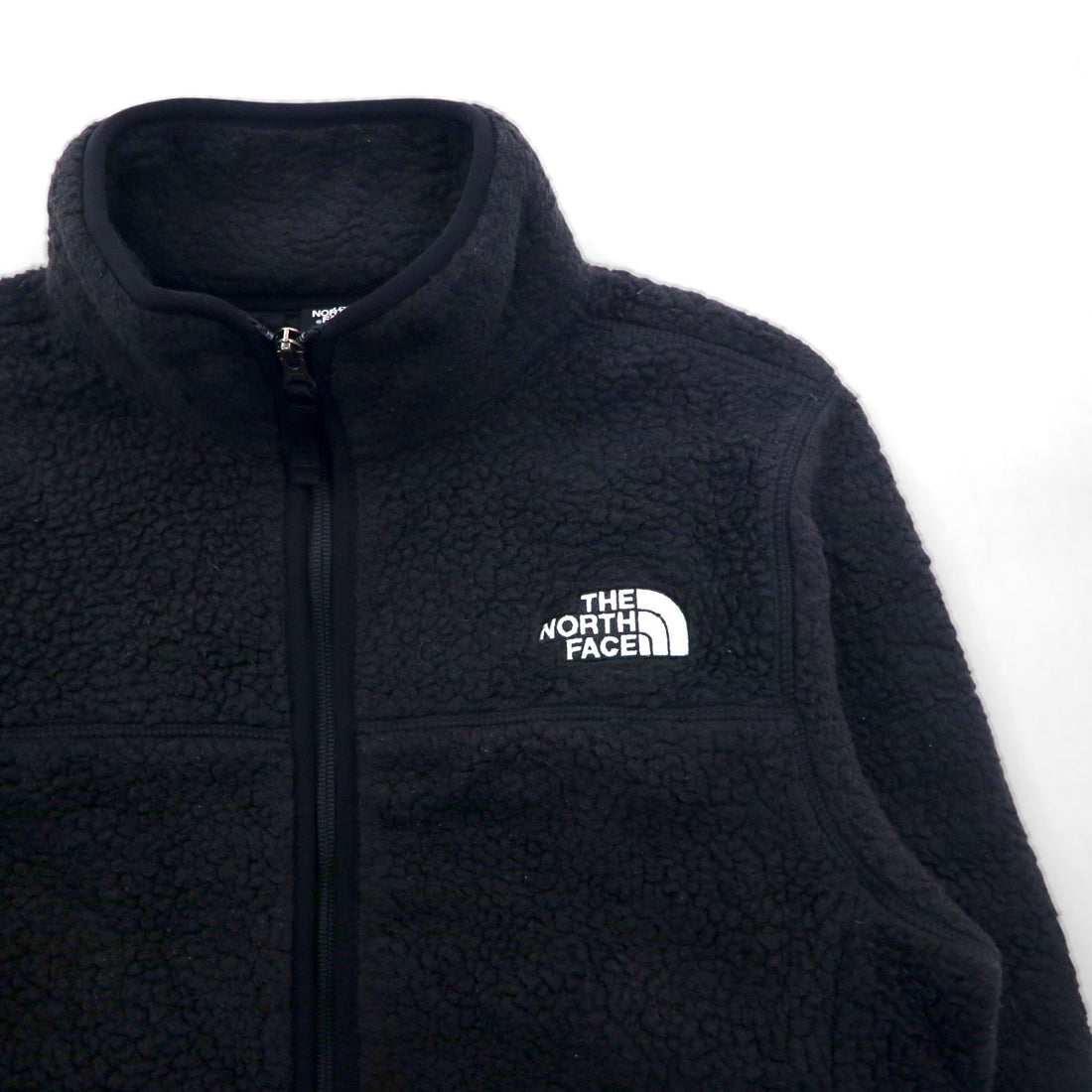 THE NORTH FACE Full-Zip Boa Fleece Jacket, Size S, Black, Stand Collar, NF0A4P8T