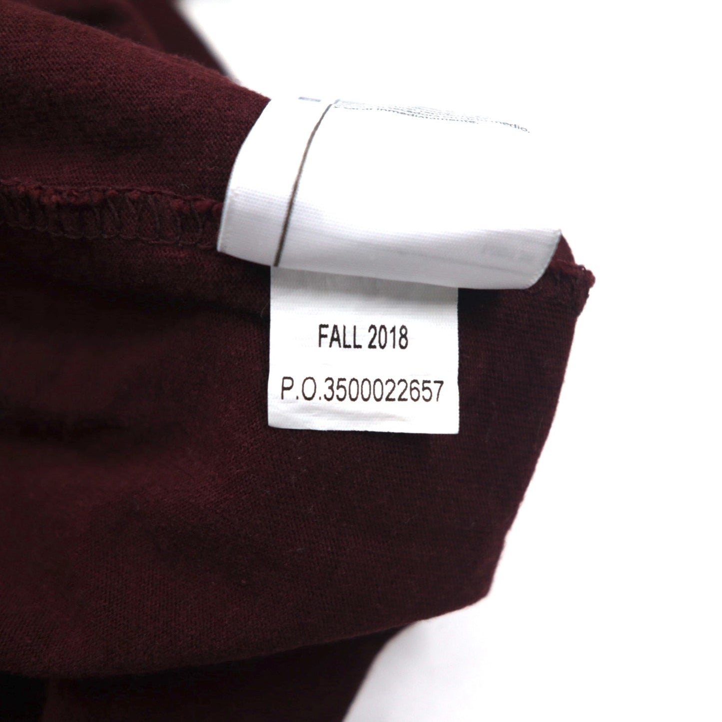 carhartt ヘンリーネック ポケット Tシャツ ポケT XL ボルドー コットン ORIGINAL FIT グアテマラ製