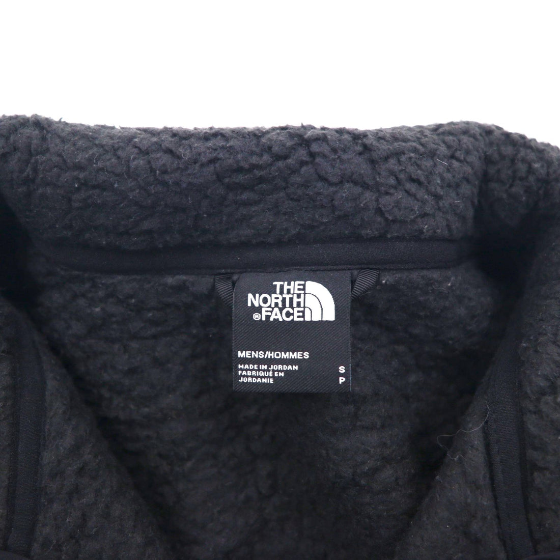 THE NORTH FACE Full-Zip Boa Fleece Jacket, Size S, Black, Stand Collar, NF0A4P8T