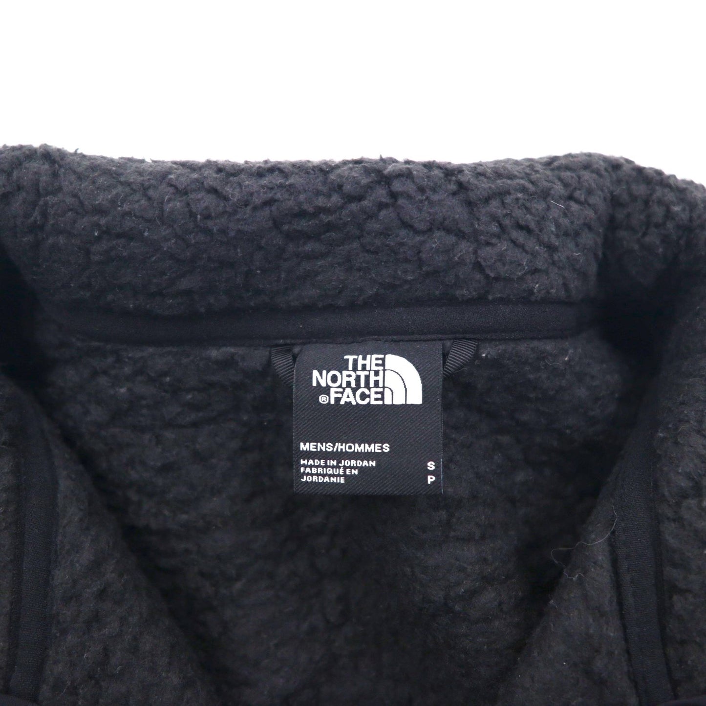 THE NORTH FACE フルジップ ボア フリースジャケット S ブラック スタンドカラー NF0A4P8T