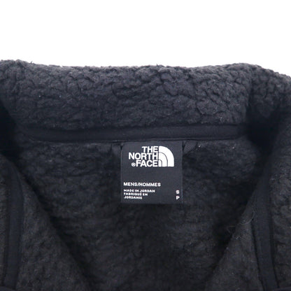 THE NORTH FACE フルジップ ボア フリースジャケット S ブラック スタンドカラー NF0A4P8T