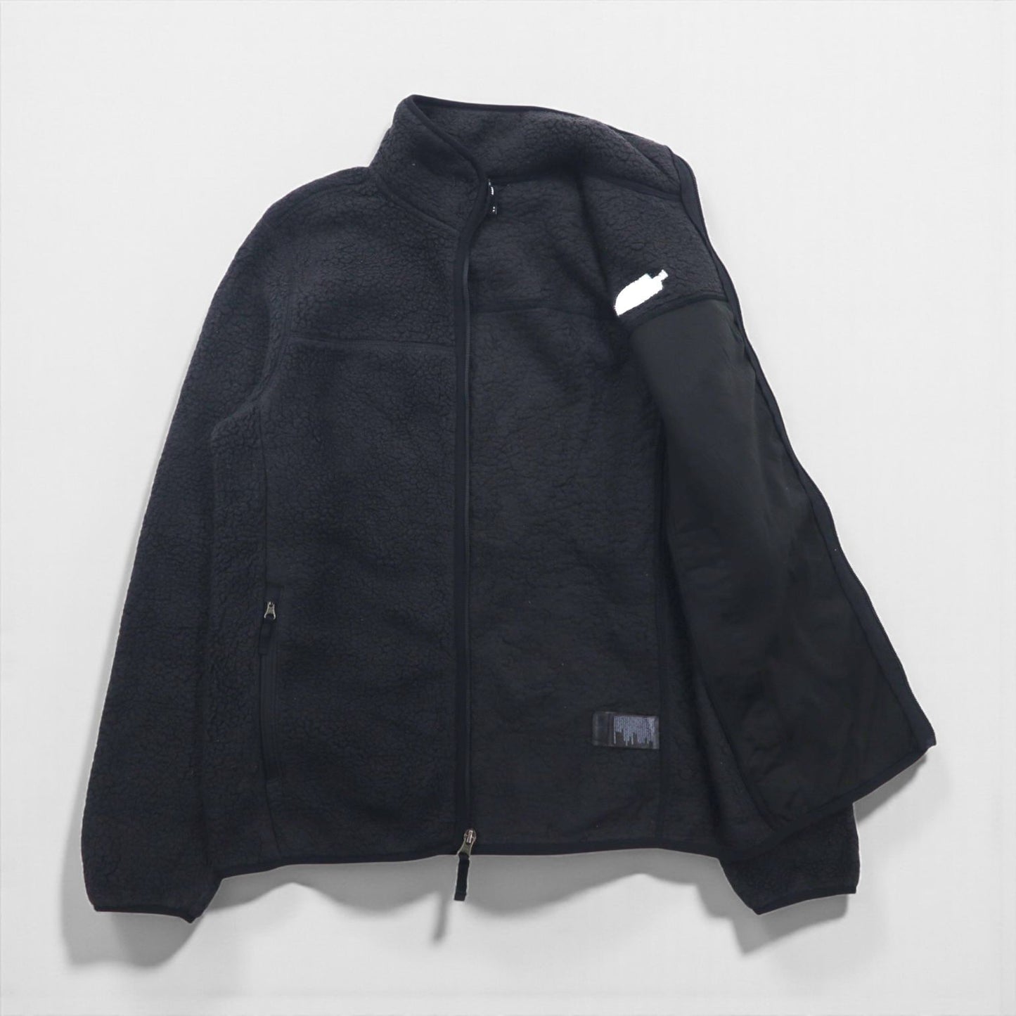 THE NORTH FACE フルジップ ボア フリースジャケット S ブラック スタンドカラー NF0A4P8T