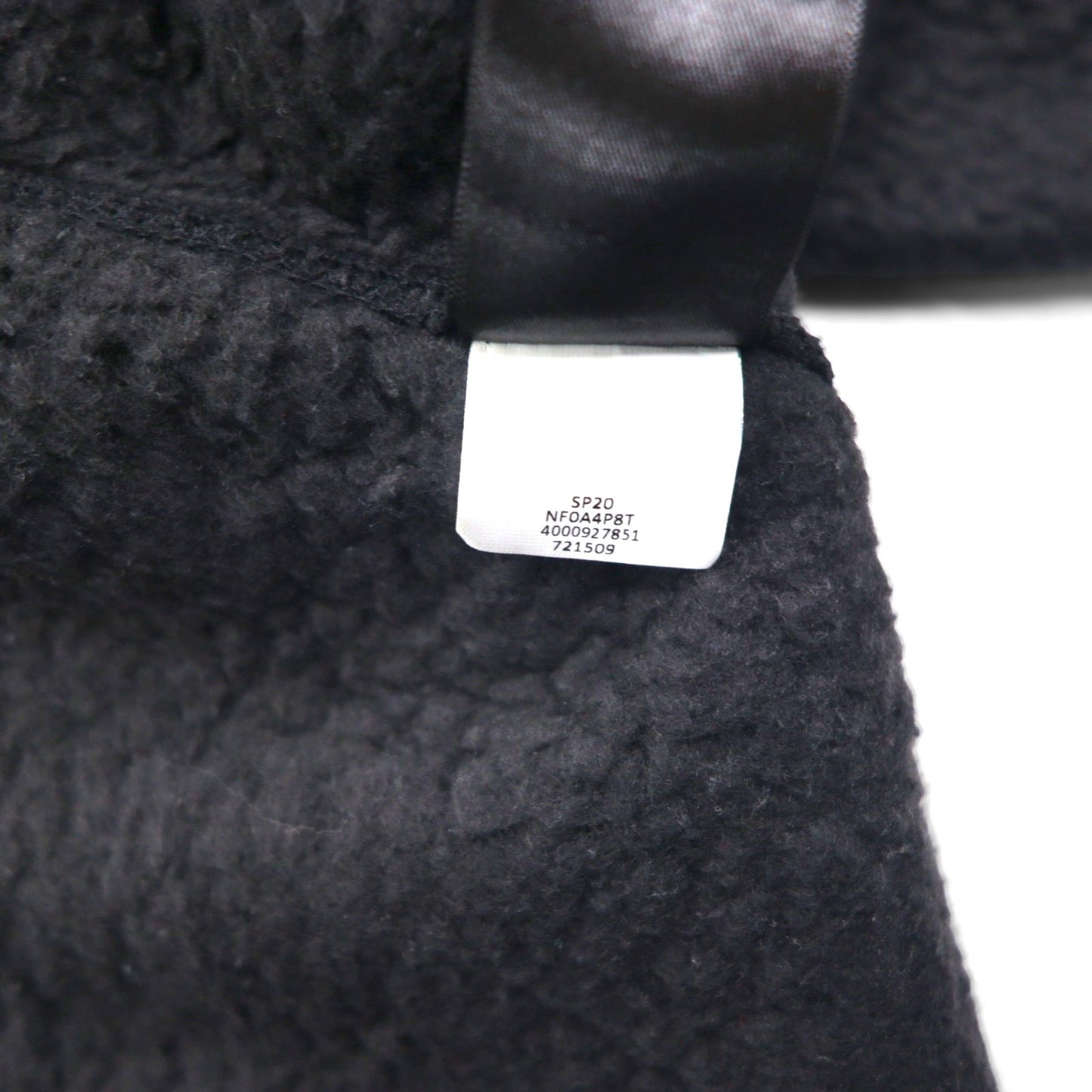 THE NORTH FACE フルジップ ボア フリースジャケット S ブラック スタンドカラー NF0A4P8T