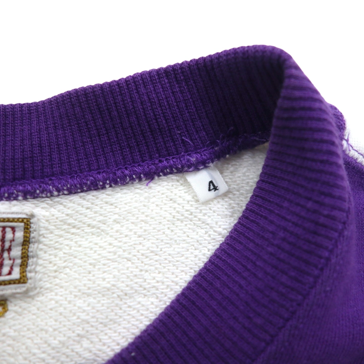 Vintage 90s Japan Made sweatshirt FARNESE スウェット XL パープル イエロー クレイジーパターン ライカ