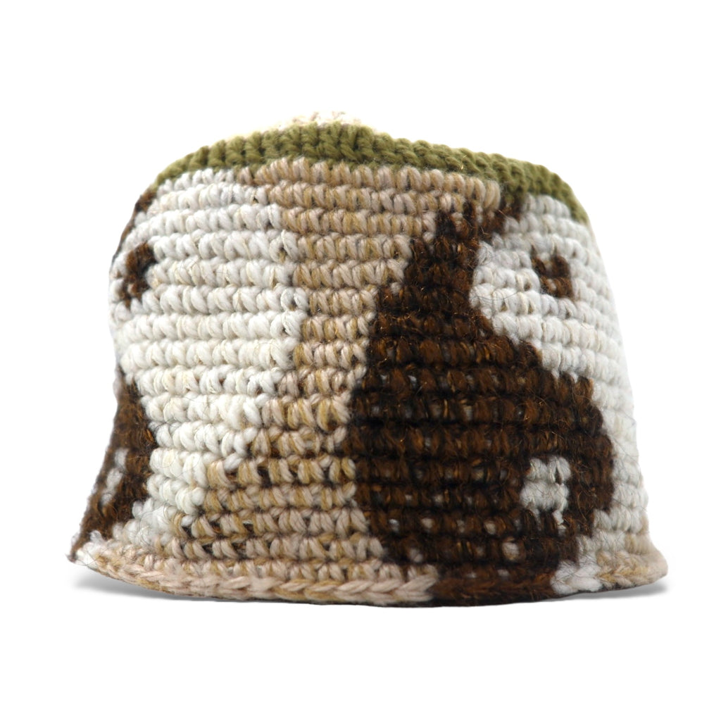 日本然リトテ-古着オンライン-Y.A.R.N. ニット帽 ビーニー FREE ベージュ 総柄 陰陽 Yinyang Handmade Summer Knit Beanie-Y.A.R.N. Knit Hat Beanie FREE Beige patterned Yinyang Handmade Summer Knit Beanie