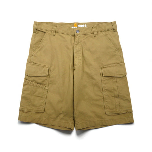 Carhartt リラックスフィット ダック地 ショート カーゴパンツ RUGGED FLEX ハーフパンツ L ベージュ 103542