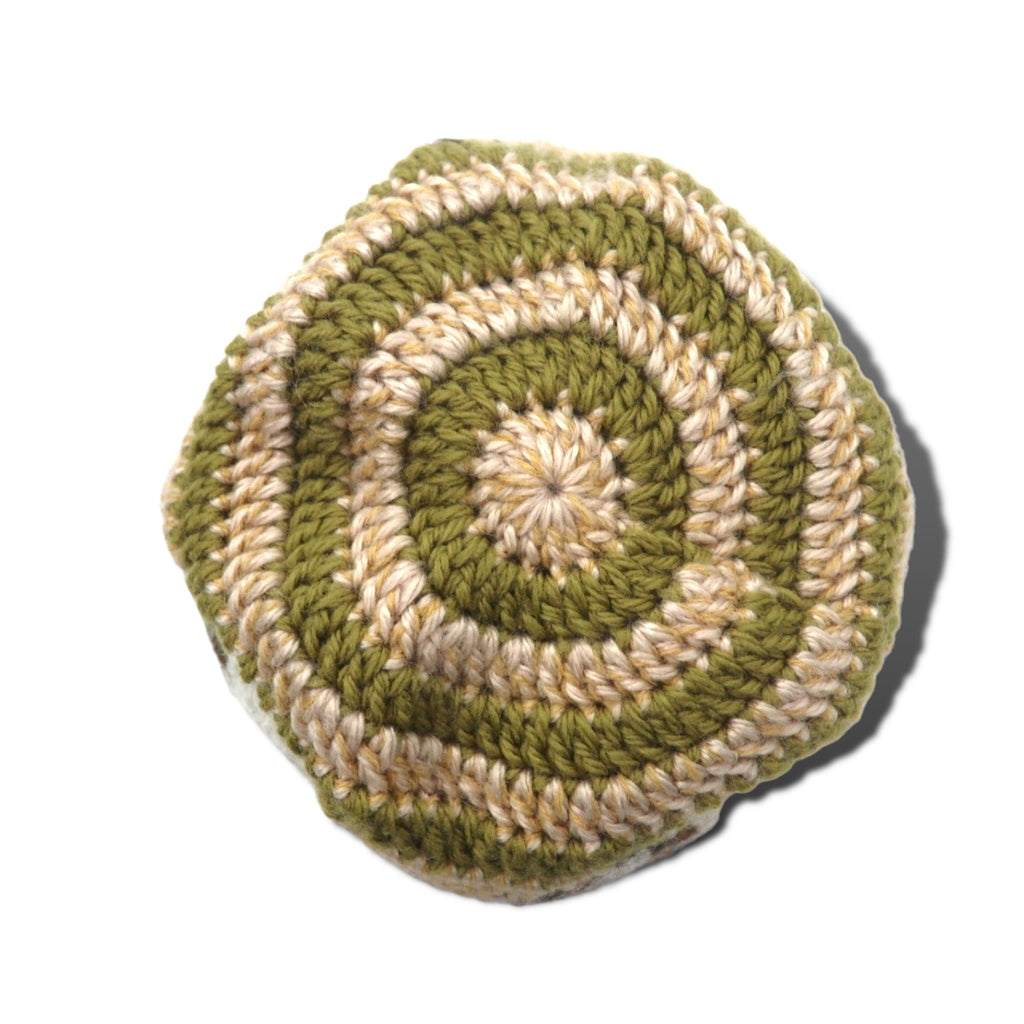 Y.A.R.N. ニット帽 ビーニー FREE ベージュ 総柄 陰陽 Yinyang Handmade Summer Knit Beanie