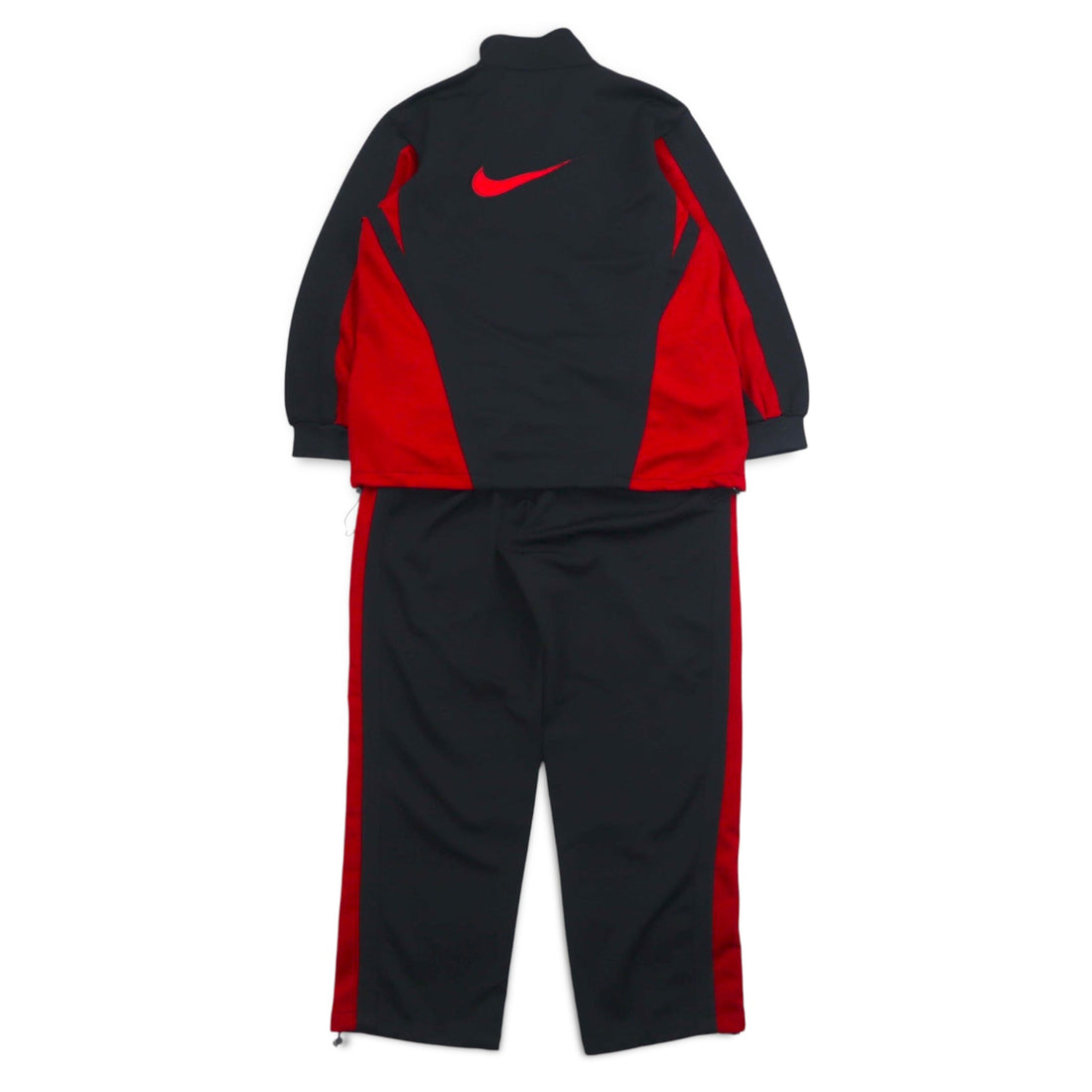 NIKE 00s ​​Track Jacket Set Up Jersey L Black Red Swoosh