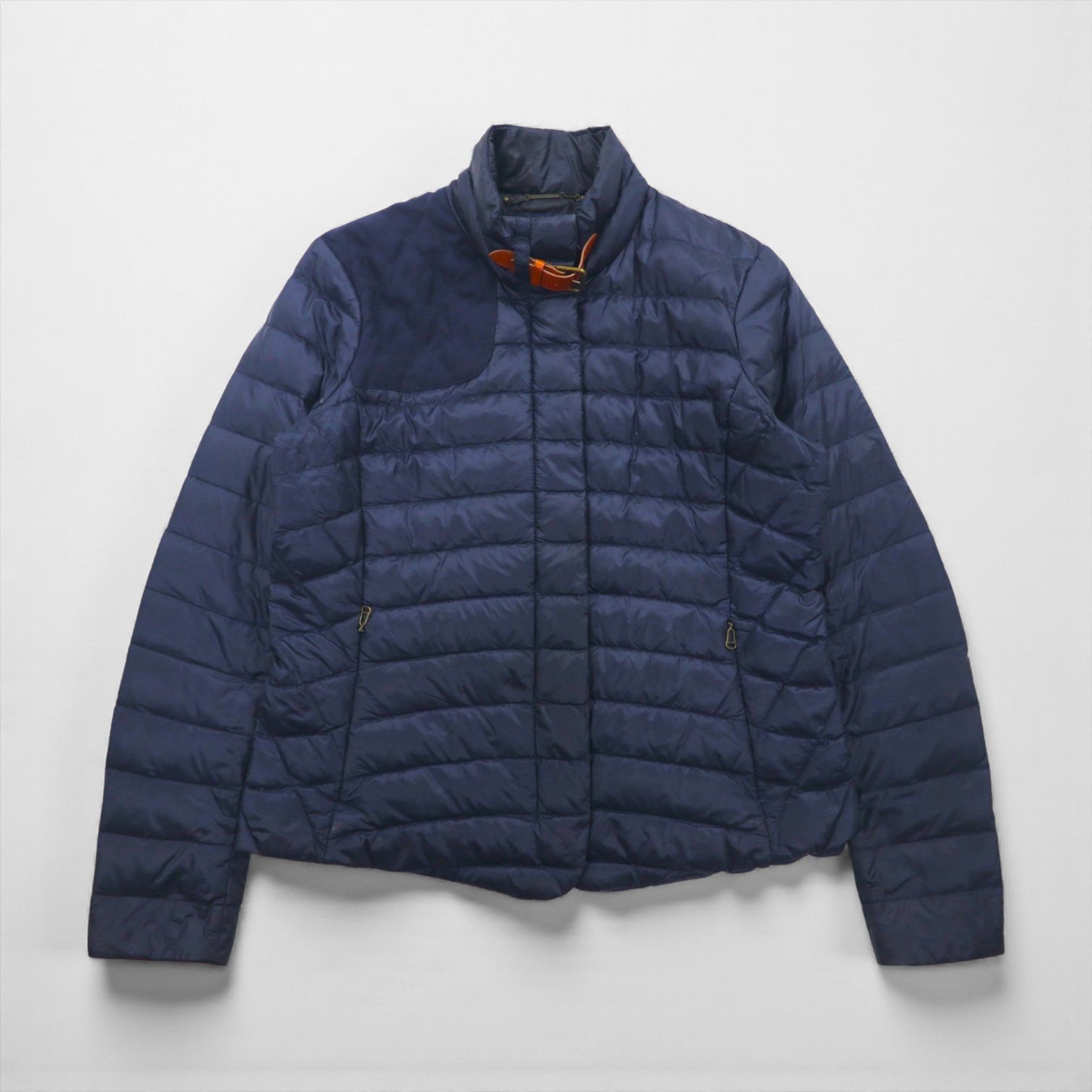 Ralph Lauren 90s Quilted Down Jacket, XL, Navy, Nylon Chin Strap