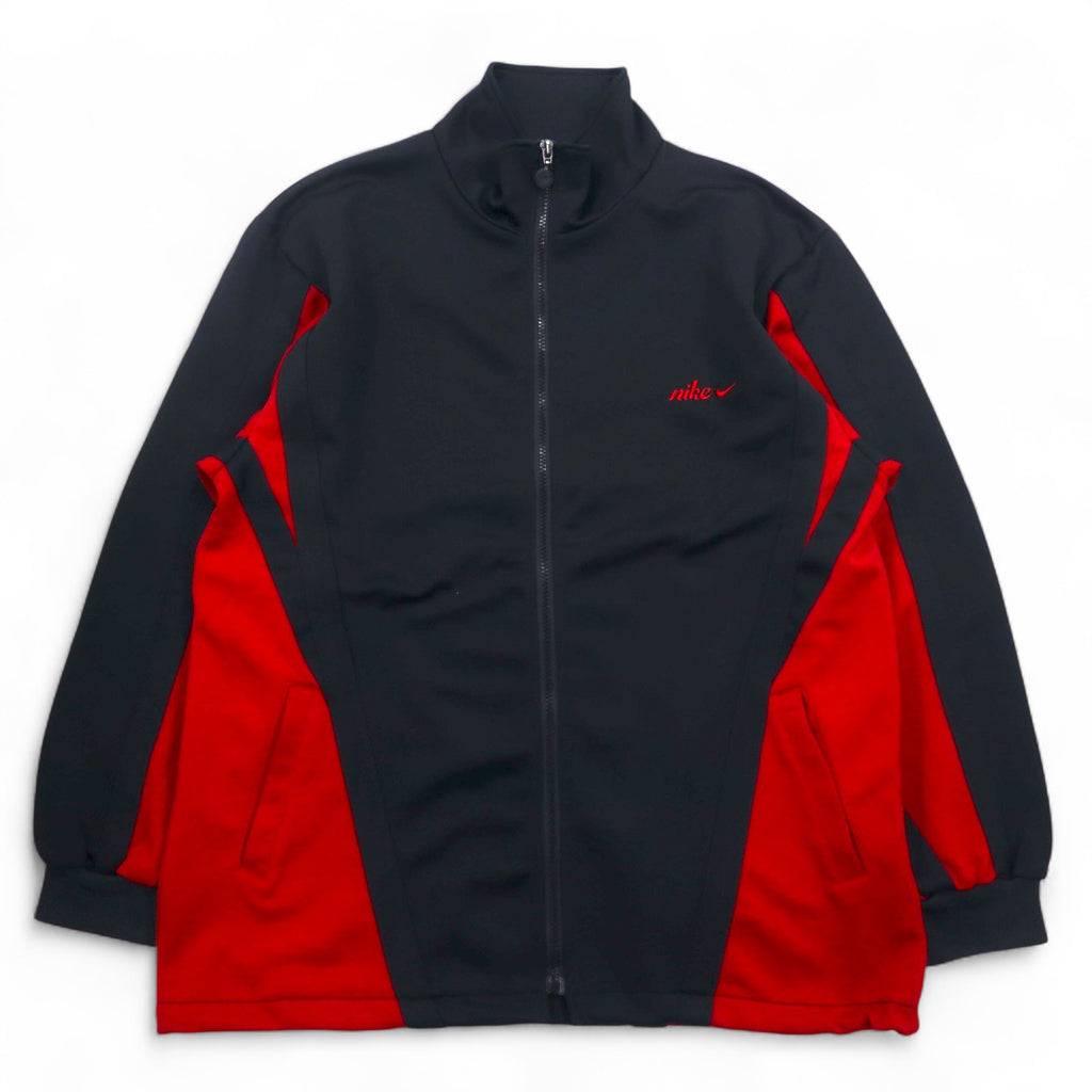 NIKE 00s ​​Track Jacket Set Up Jersey L Black Red Swoosh