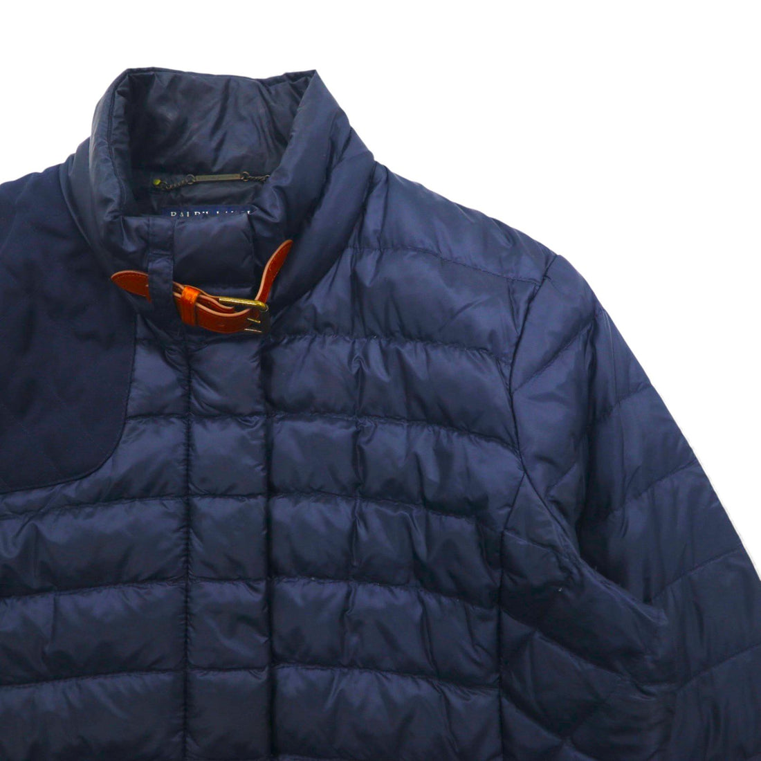 Ralph Lauren 90s Quilted Down Jacket, XL, Navy, Nylon Chin Strap