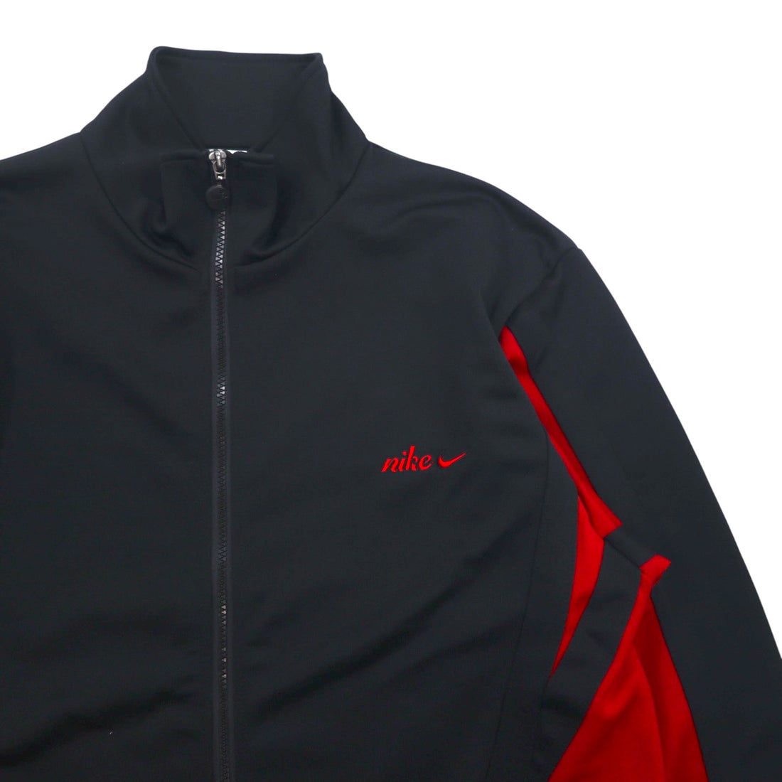 NIKE 00s ​​Track Jacket Set Up Jersey L Black Red Swoosh