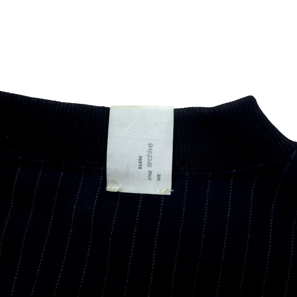 N.HOOLYWOOD Oversized Long Sleeve T-Shirt S Black Navy Front and Back Switching Design Stripe 1202-CS14-031 Made in Japan